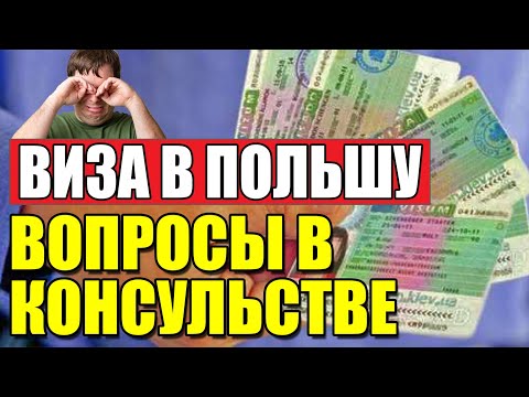 Видео: Какие вопросы задают на границе и в консульстве при получении визы в Польшу?