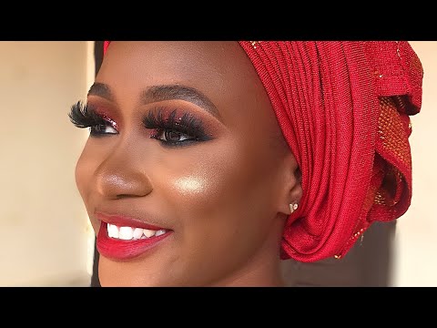 Видео: Традиционный свадебный макияж | Преображение свадебного макияжа | Нигерийские свадьбы