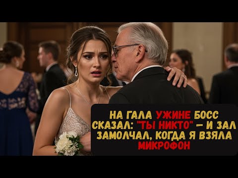 Видео: На гала ужине босс сказал: "Ты никто" — и зал замолчал, когда я взяла микрофон