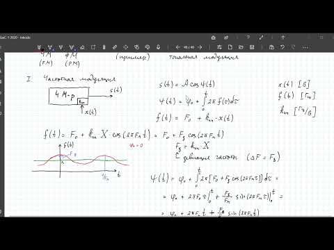 Видео: РТЦиС 2020. Лекция 18. Угловая модуляция. Тональный модулирующий сигнал.