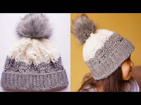 Видео: 🌈ЭФФЕКТИВНАЯ ВЯЗАНАЯ ШАПКА КРЮЧКОМ💕 (С БОЛЬШИМ РЕЛЬЕФОМ)
