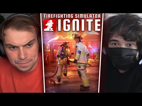 Видео: ГЛЕБ ТУШИТ ПОЖАРЫ в Firefighting Simulator: Ignite (Ростик, Хелин, Витя) | Sasavot