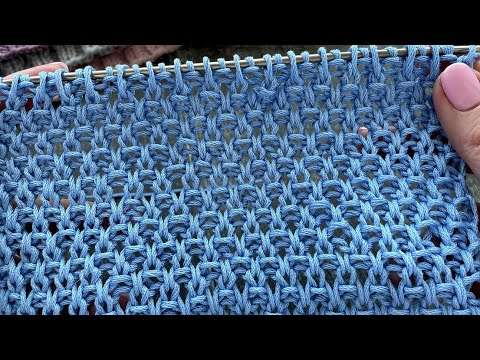 Видео: Летний жемчужный узор спицами