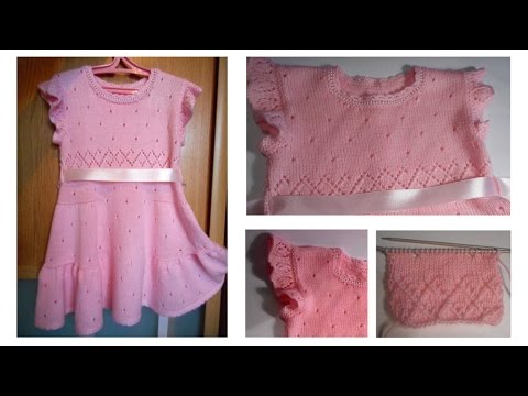 Видео: Как связать платье с рукавом крылышко Часть 1 из 4