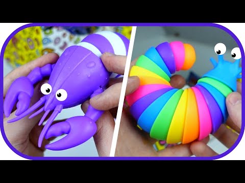 Видео: 🎁 ФИДЖЕТ от СБАБАМ. Акула, змея, ящерица, слизень. Игрушки-антистресс. Fidget.