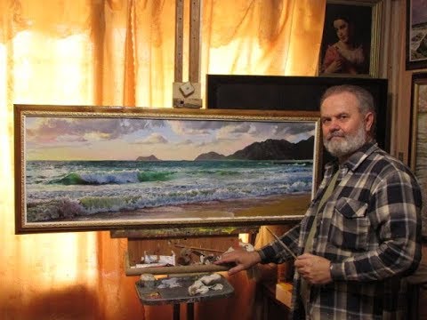 Видео: КАК НАПИСАТЬ МОРСКОЙ ПРИБОЙ, И ПЛАНЫ НА БУДУЩИЕ КАРТИНЫ...