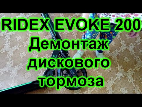 Видео: RIDEX EVOKE 200. Близкий взгляд и снятие дискового тормоза