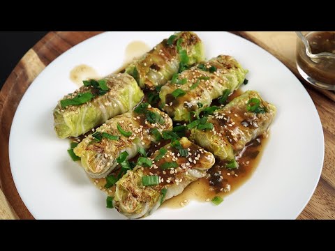 Видео: Рецепт здоровых веганских голубцов 🥬 Китайские голубцы с начинкой из тофу!