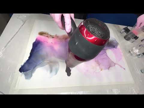 Видео: Создание авторской работы в технике  Alcohol ink