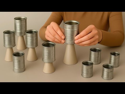 Видео: Не выбрасывайте консервные банки! Я делал по 30 банок в день и все продал! Гениальные идеи DIY