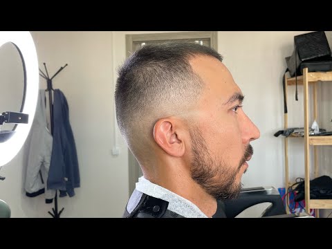 Видео: Мужская короткая стрижка без челки.Bald Fade Tutorial.Men haircut.