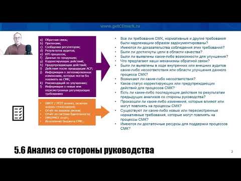 Видео: Основы СМК 2. Анализ со стороны руководства