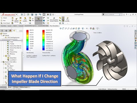 Видео: Эксперимент с центробежным насосом с использованием SolidWorks