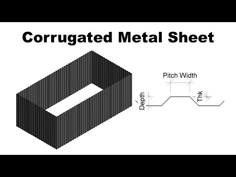 Видео: Создание гофрированного металлического листа в Revit