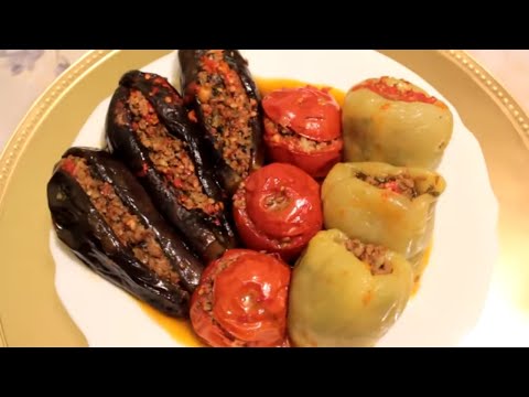Видео: Вкусная ДОЛМА ИЗ ОВОЩЕЙ с мясной начинкой, Азербайджанская! /Badımcan Bibər Pomidor Dolması