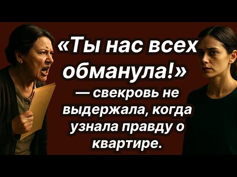 Видео: «Ты воспользовалась его добротой!» — кричала свекровь о квартире невестки