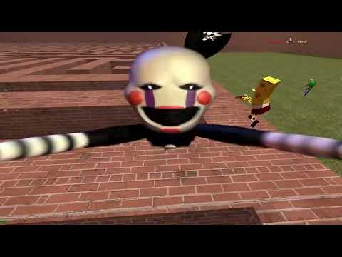 Видео: Аниматроники в большом лабиринте гоняются за нами FNAF COOP GMOD ► Garry's Mod
