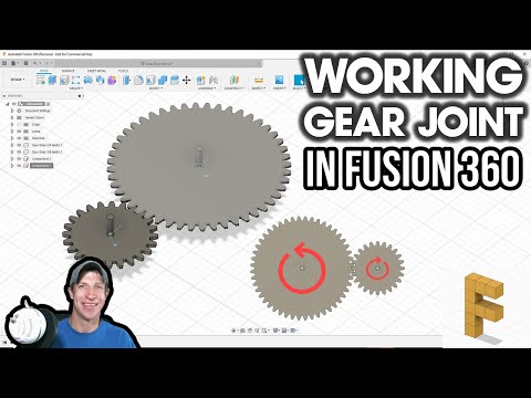 Видео: Создание рабочего зубчатого соединения в Autodesk Fusion 360