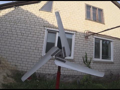 Видео: Самые бюджетные лопасти с алюминиевой трубы и возможное не стандартное  креплении их на хабе.