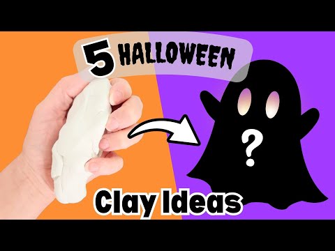 Видео: 5 простых идей из глины на Хэллоуин