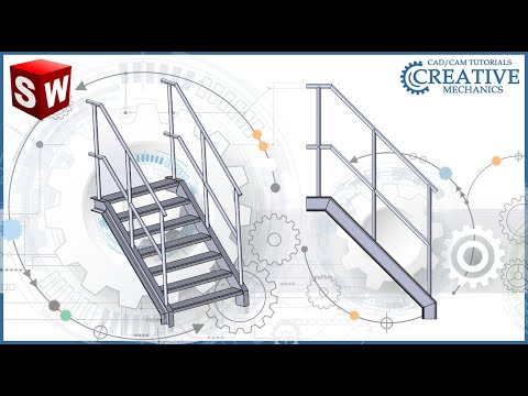 Видео: Сварные конструкции в Solidworks.Лестница в Solidworks