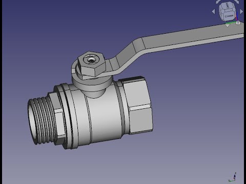 Видео: FreeCad Кран шаровый