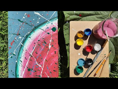 Видео: Арбуз | уроки рисования для детей