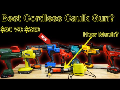 Видео: Лучший аккумуляторный пистолет для герметика? Гидравлический тест! Рёби, Риджид, Кобальт, Макита,...