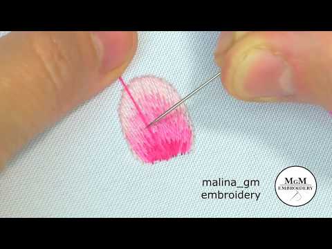 Видео: Hand Embroidery| Long and short stitches 2| Вышивка гладью 2