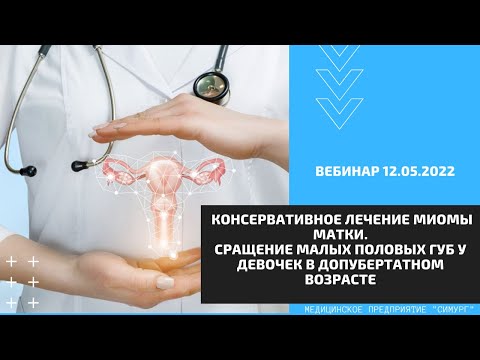 Видео: Консервативное лечение миомы матки. Сращение малых половых губ у девочек. Вебинар 12.05.2022