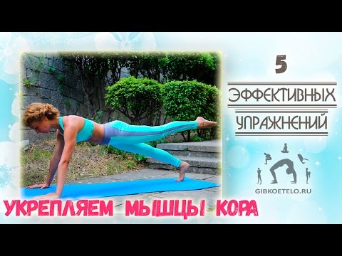 Видео: 5 Эффективных упражнений для УКРЕПЛЕНИЯ МЫШЦ КОРА / Укрепляем пресс, бока, ягодицы и спину