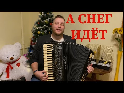 Видео: Новогодняя импровизация. А снег идëт (А.Эшпай) Михаил Шостак - аккордеон. Mikhail Shostak