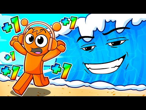 Видео: Каждую секунду +1 СКОРОСТЬ, чтобы избежать цунами Roblox...