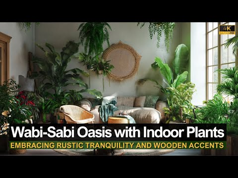 Видео: Объятия деревенского спокойствия: оазис ваби-саби с комнатными растениями и деревянными акцентами