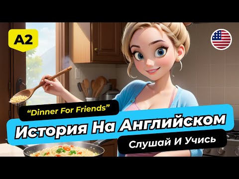 Видео: История на английском для уровня (A2) 🎧 Ужин для друзей