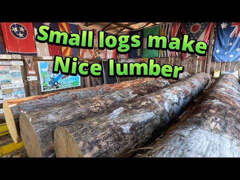 Видео: Из небольших бревен получаются хорошие пиломатериалы # 799