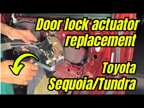 Видео: Как заменить привод дверного замка на Toyota Sequoia, Tundra | 2001-2007 (1-е поколение)