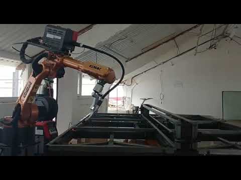 Видео: Запуск промышленного сварочного робота GSK RH06 на производстве мягкой мебели, часть 2