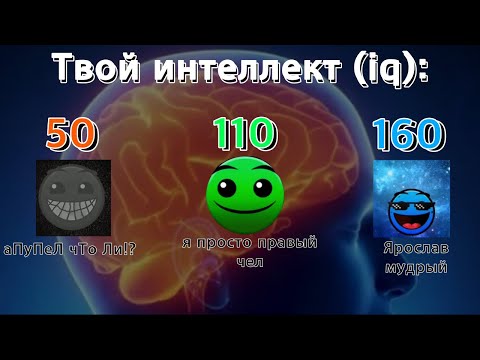 Видео: Твой коэффициент интеллекта (для незнающих — «твой IQ») ||| Лица ГД ||| Мемный Арбуз