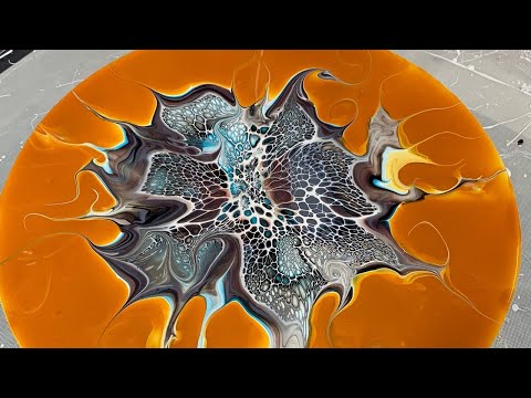 Видео: #150 Плавающий цветок из никель-азо-золота |  Акриловая картина заливки  |  Жидкая живопись