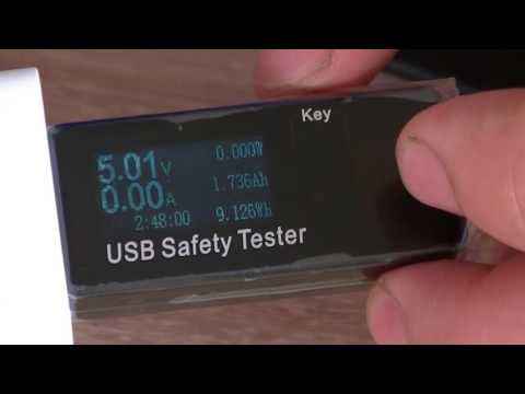 Видео: USB Тестер для замера ёмкости аккумулятора.USB Safety Tester J7 t