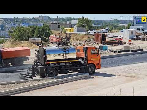 Видео: Строительство развязки Вакуленчука-ПОР-Фиолентовское ш. Активизировались работы.Первый асфальтобетон