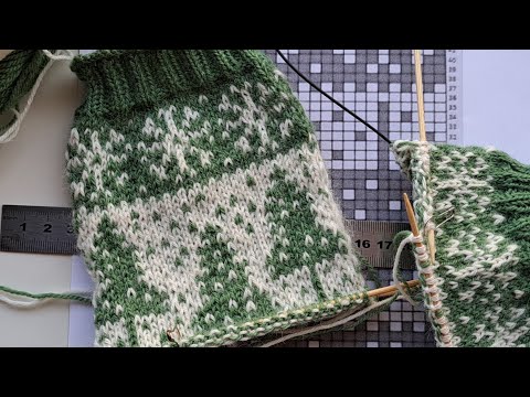 Видео: Носки с жаккардом. 🎄