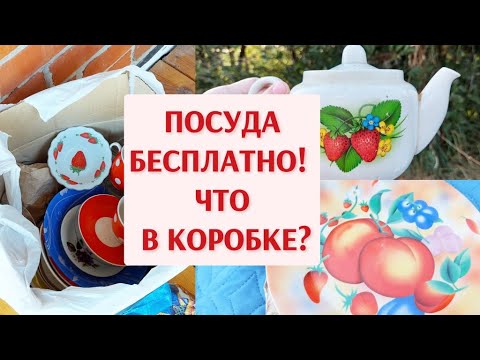 Видео: Бесплатная коробка с посудой СССР и не только! Вот это повезло!