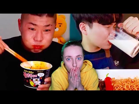 Видео: ЧТО ЭТИ КОРЕЙЦЫ СЕБЕ ПОЗВОЛЯЮТ😱люди ЕДЯТ САМУЮ ОСТРУЮ ЛАПШУ В МИРЕ🔥реакция на асмр и мукбанг