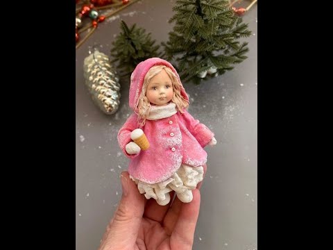 Видео: Ватная Елочная Игрушка 1часть Девочка из сказки Мастер класс