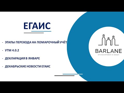 Видео: Этапы перехода на полный помарочный учёт в ЕГАИС (Об ОТМЕНЕ второго регистра) 24.12.2020