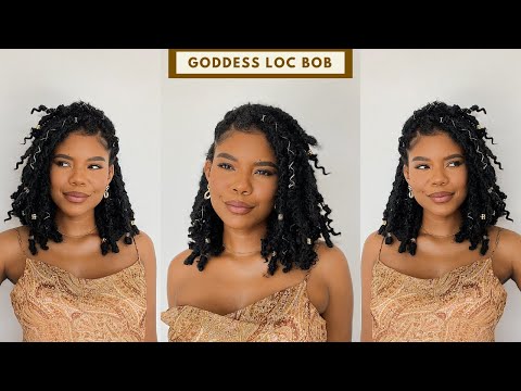 Видео: Goddess Faux Locs Bob с Freetress 3X Soulfull Curl + 3X Pacific Curl от ShakeNGo