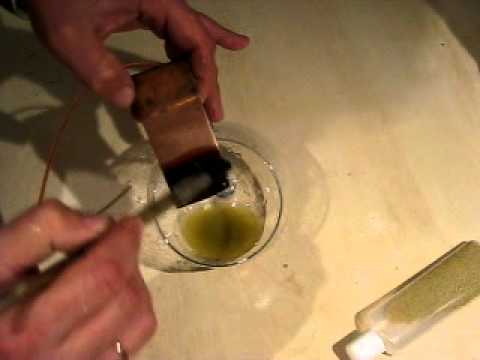 Видео: серная печень - патинирование меди