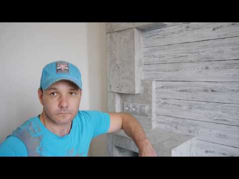 Видео: декоративная штукатурка бетон бюджетная версия